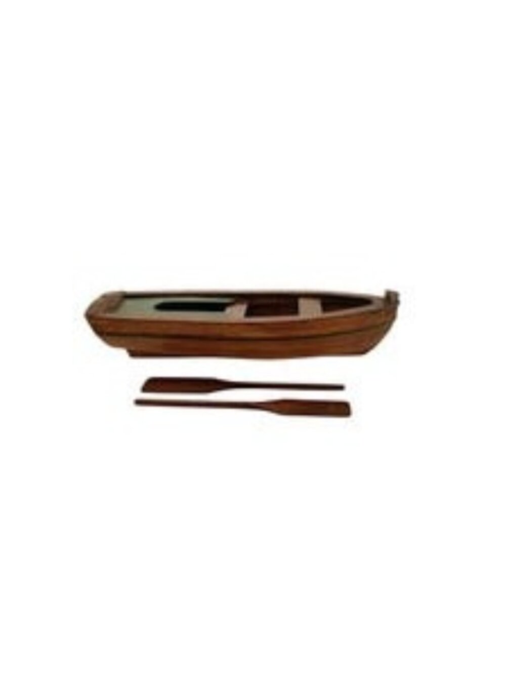 Row Boat Model Wood with Paddles Vintage Man-cave Office Shelf Decor